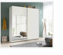 Armadio scorrevole specchio/legno mod.LUNA