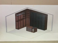 Cabina Armadio Con Ante Vetro E Telaio Metallico