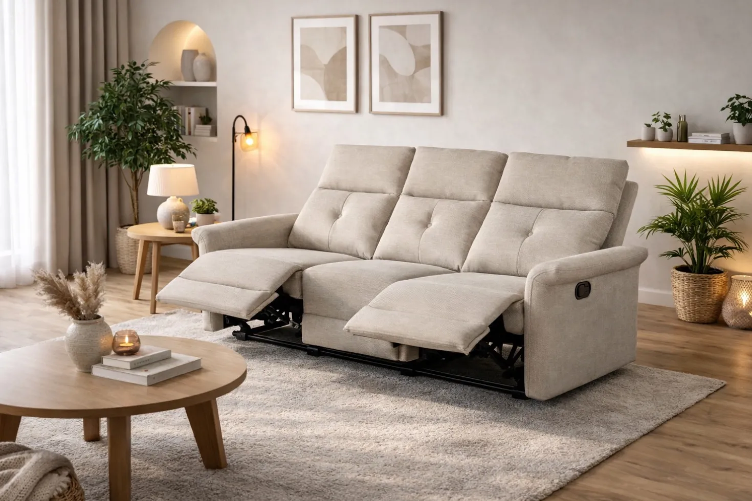 Divano charm 3p con reclainer manuale