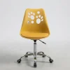 Sedia Sonia Gialla Con Rotelle