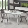 Tavolo con piano in vetro allungabile Phil